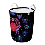 Cancer And Astrological Signs Print Round Laundry Basket