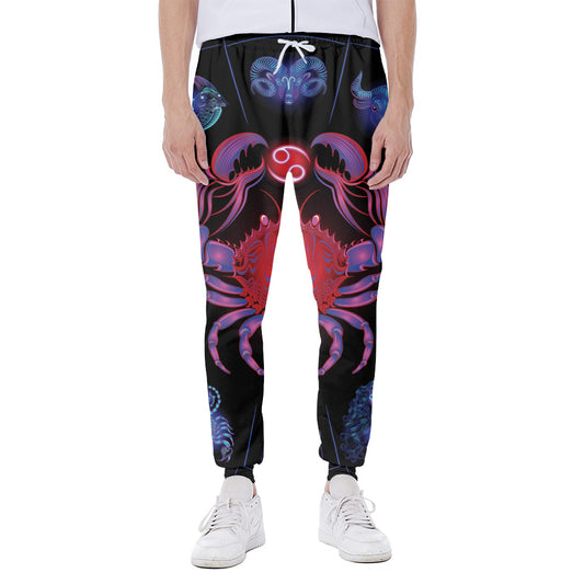Cancer And Astrological Signs Print Scuba Joggers