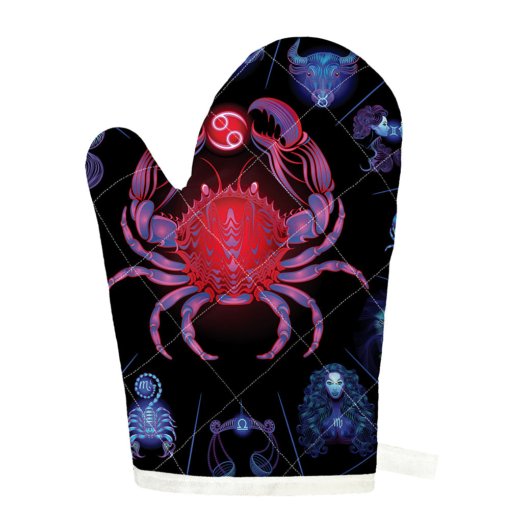 Cancer And Astrological Signs Print Single Oven Mitt