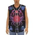 Cancer And Astrological Signs Print Sleeveless Baseball Jersey