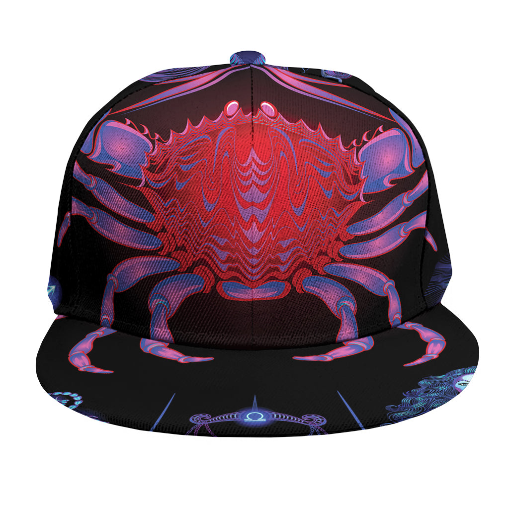 Cancer And Astrological Signs Print Snapback Cap