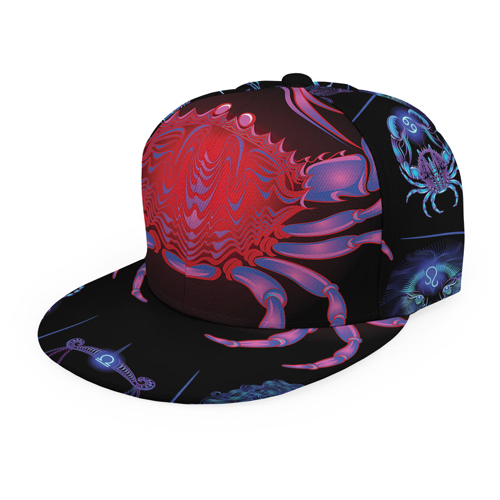 Cancer And Astrological Signs Print Snapback Cap