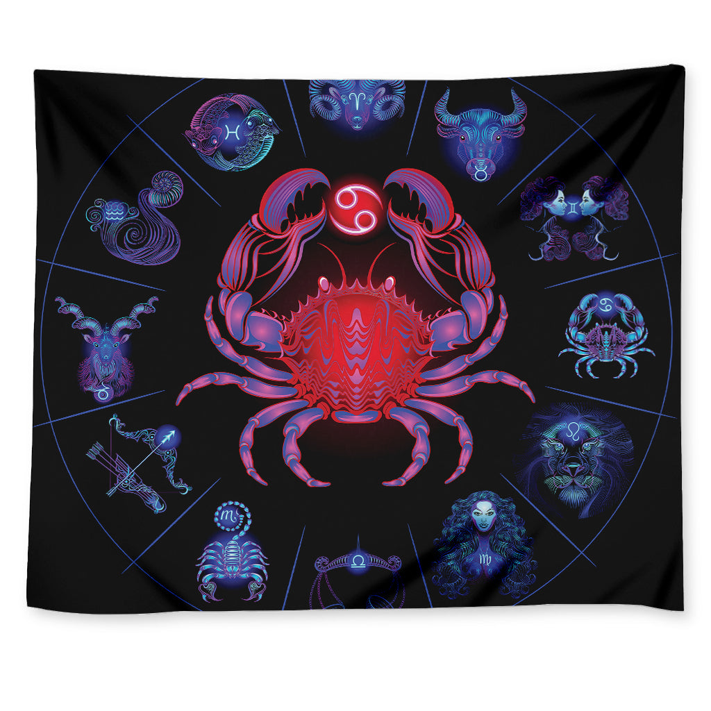 Cancer And Astrological Signs Print Tapestry