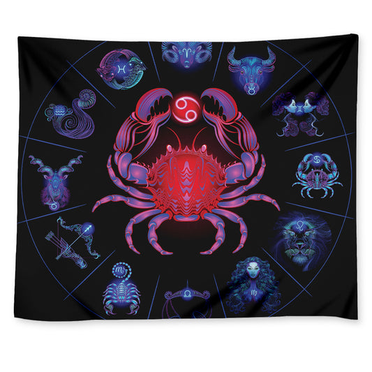 Cancer And Astrological Signs Print Tapestry