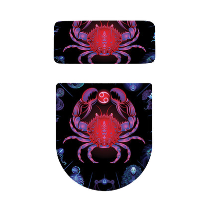 Cancer And Astrological Signs Print Toilet Lid And Tank Cover Set