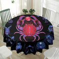 Cancer And Astrological Signs Print Waterproof Round Tablecloth