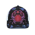 Cancer And Astrological Signs Print White Mesh Trucker Hat