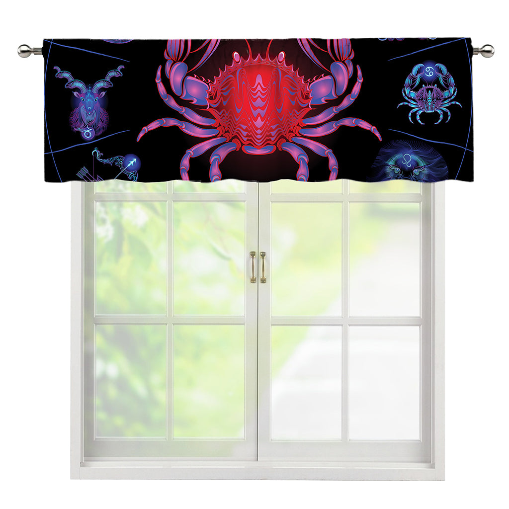 Cancer And Astrological Signs Print Window Valance