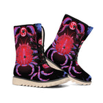Cancer And Astrological Signs Print Winter Boots