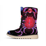 Cancer And Astrological Signs Print Winter Boots