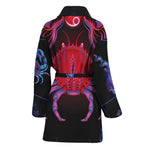 Cancer And Astrological Signs Print Women's Bathrobe