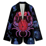 Cancer And Astrological Signs Print Women's Blazer