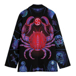 Cancer And Astrological Signs Print Women's Blazer