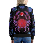 Cancer And Astrological Signs Print Women's Bomber Jacket