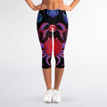 Cancer And Astrological Signs Print Women's Capri Leggings