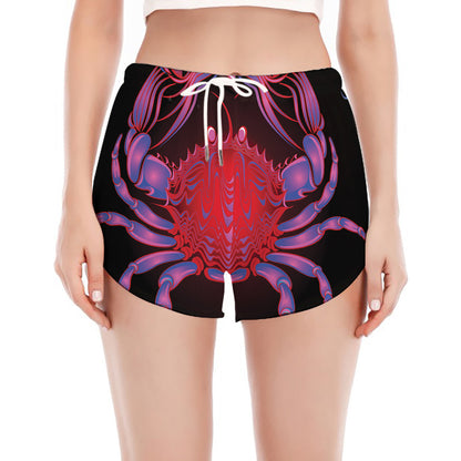 Cancer And Astrological Signs Print Women's Split Running Shorts