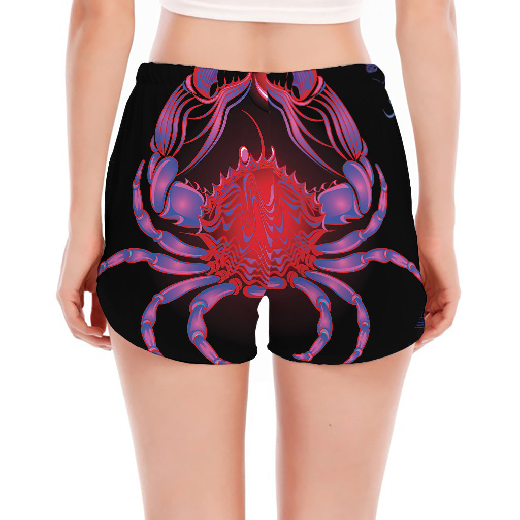 Cancer And Astrological Signs Print Women's Split Running Shorts