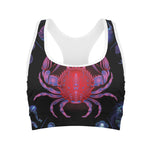 Cancer And Astrological Signs Print Women's Sports Bra