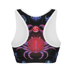 Cancer And Astrological Signs Print Women's Sports Bra