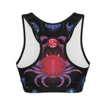 Cancer And Astrological Signs Print Women's Sports Bra
