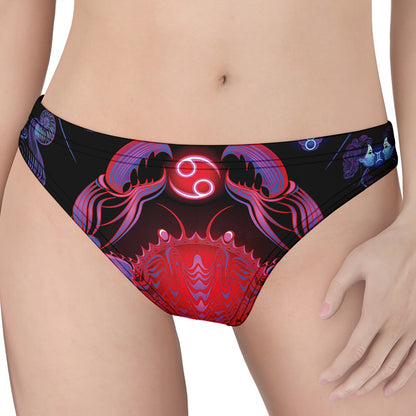 Cancer And Astrological Signs Print Women's Thong