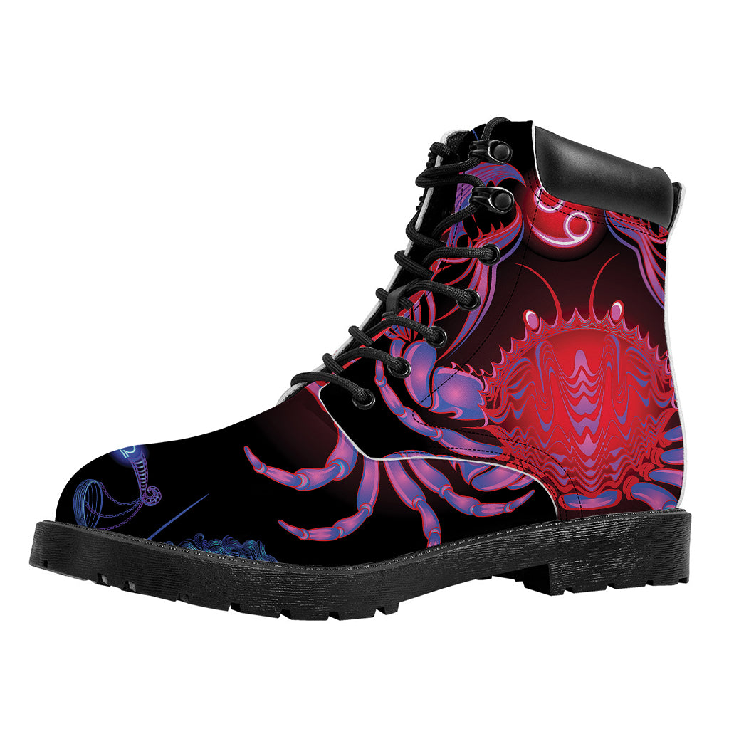 Cancer And Astrological Signs Print Work Boots