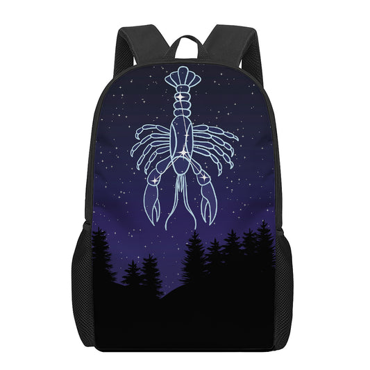 Cancer Constellation Print 17 Inch Backpack