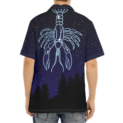 Cancer Constellation Print Aloha Shirt
