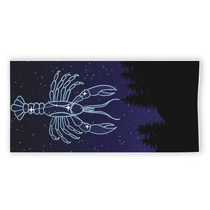 Cancer Constellation Print Beach Towel