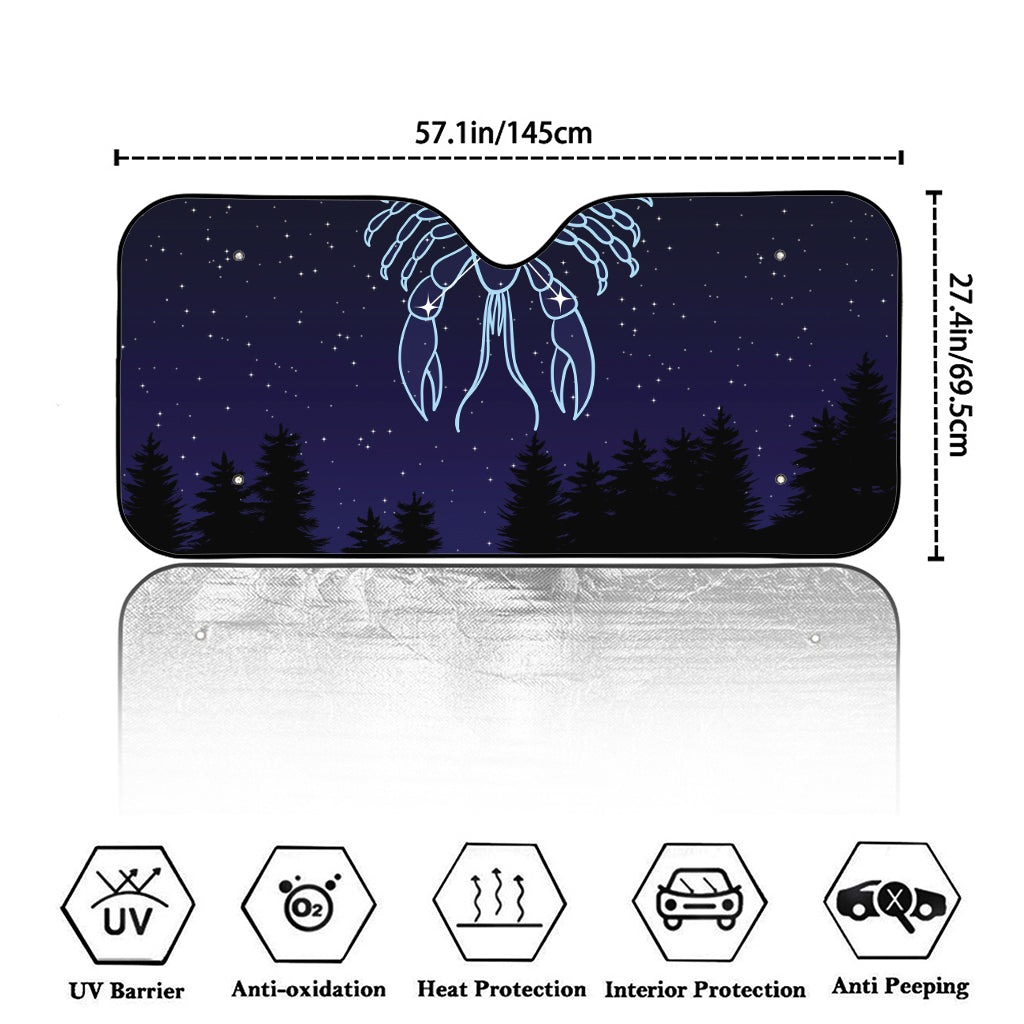 Cancer Constellation Print Car Windshield Sun Shade