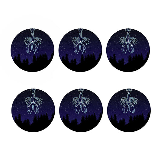 Cancer Constellation Print Coaster Set