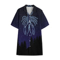 Cancer Constellation Print Cotton Hawaiian Shirt