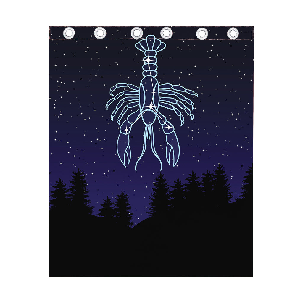 Cancer Constellation Print Curtain