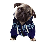 Cancer Constellation Print Dog Zip Up Hoodie