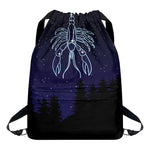 Cancer Constellation Print Drawstring Backpack