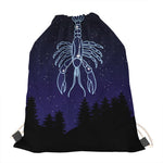 Cancer Constellation Print Drawstring Bag