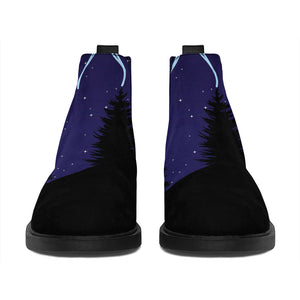 Cancer Constellation Print Flat Ankle Boots