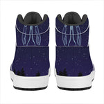 Cancer Constellation Print High Top Leather Sneakers