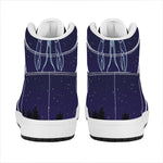 Cancer Constellation Print High Top Leather Sneakers