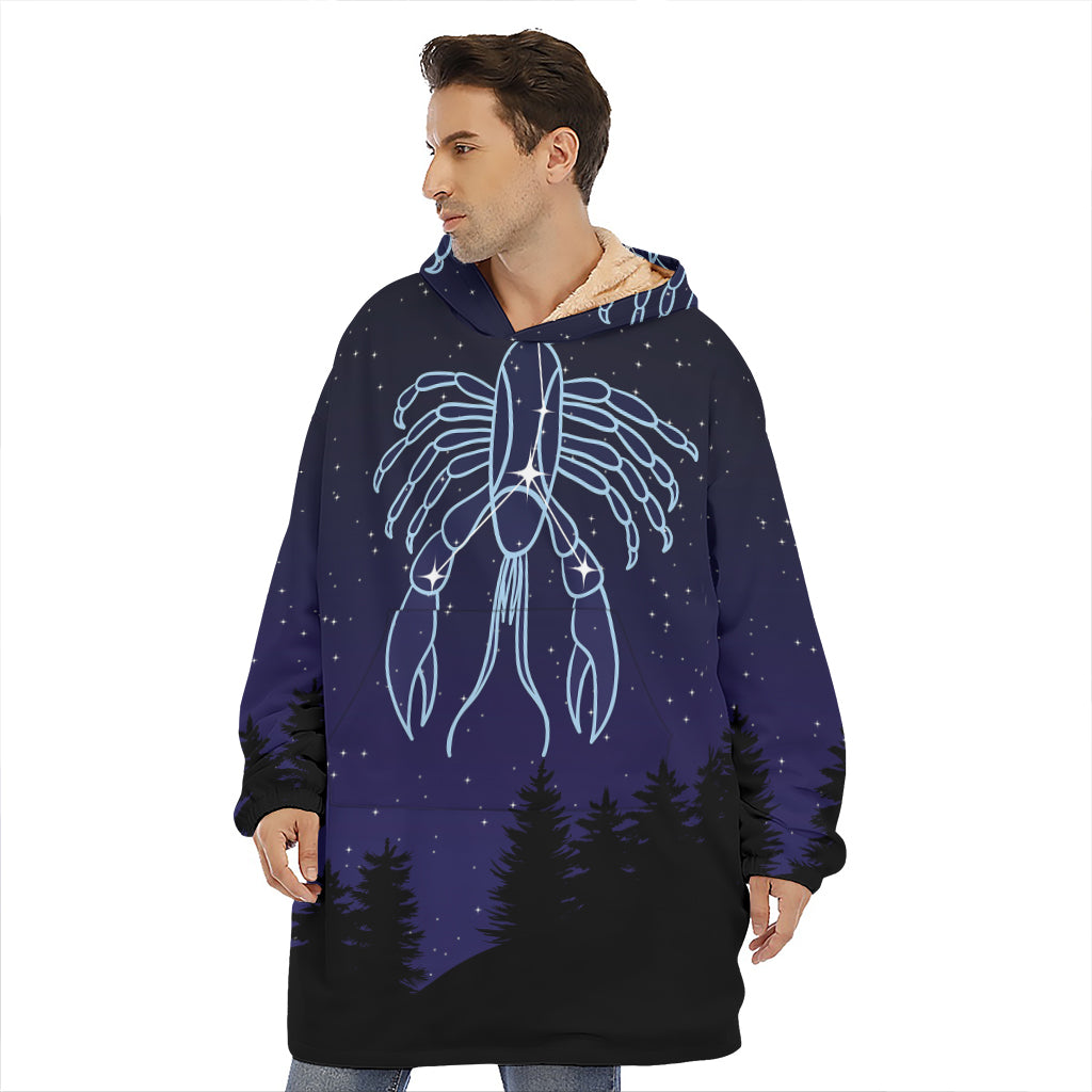 Cancer Constellation Print Hoodie Blanket