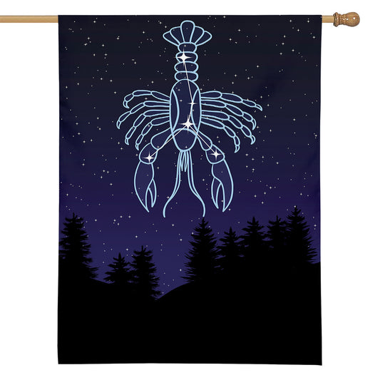 Cancer Constellation Print House Flag