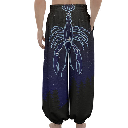 Cancer Constellation Print Lantern Pants