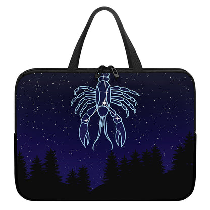 Cancer Constellation Print Laptop Sleeve With Handle