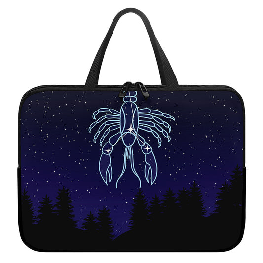 Cancer Constellation Print Laptop Sleeve With Handle
