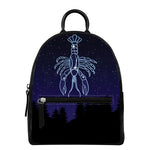 Cancer Constellation Print Leather Backpack