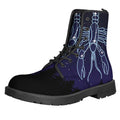 Cancer Constellation Print Lace-Up Boots