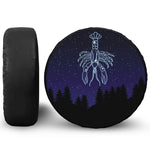 Cancer Constellation Print Leather Spare Tire Cover