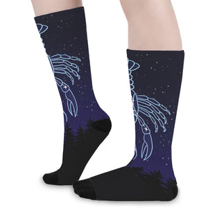 Cancer Constellation Print Long Socks