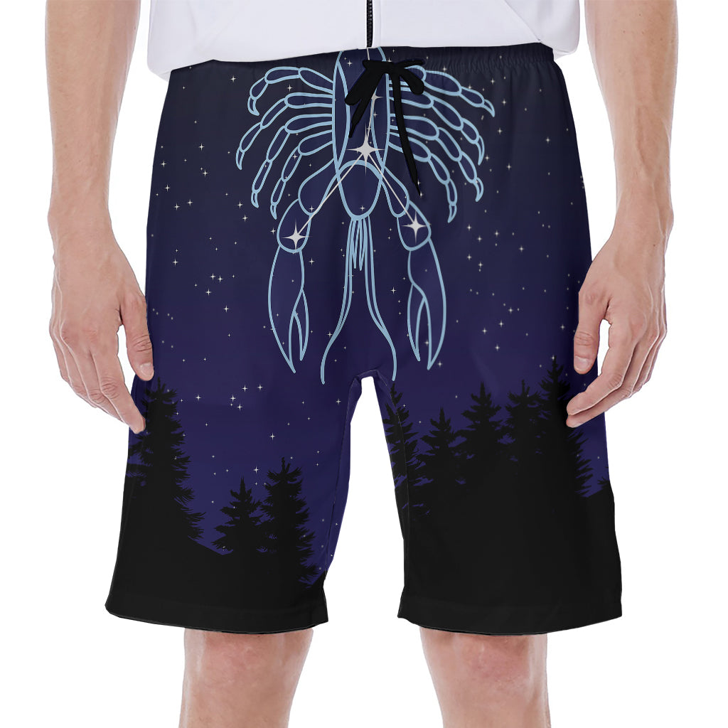 Cancer Constellation Print Men's Beach Shorts