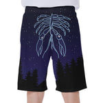 Cancer Constellation Print Men's Beach Shorts